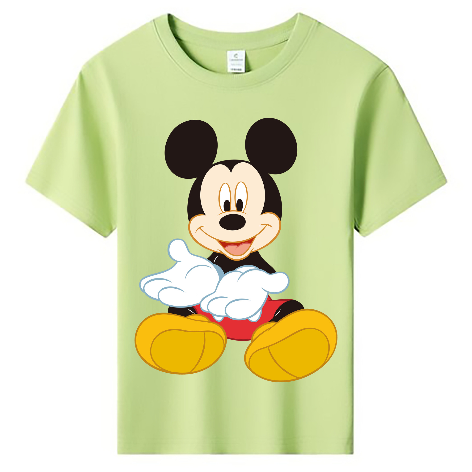 ミッキーマウス Mickey Mouse 綿100％キッズTシャツ（フロントプリント）